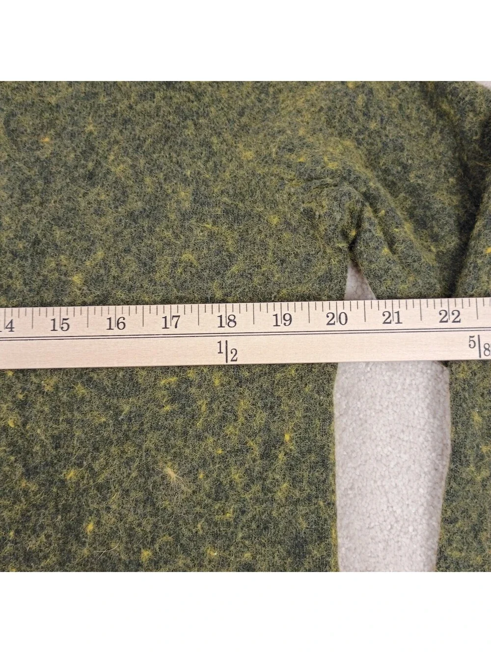 J.Crew Sweater Women Green V-Neck Marled Wool Blend Textured Long Sleeve M